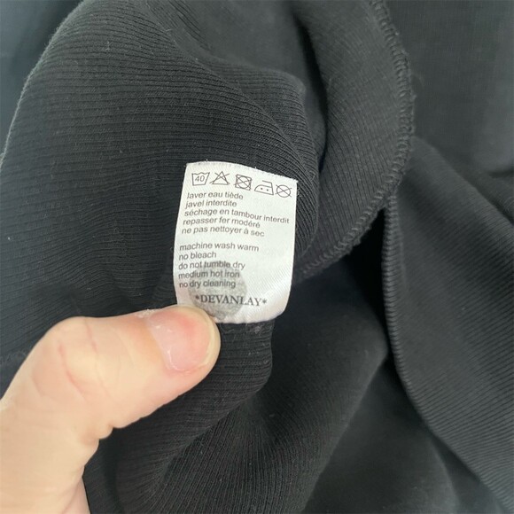 Lacoste Mens Quarter Zip Pullover Sweater Black Blue Collar Size L - Picture 5 of 6